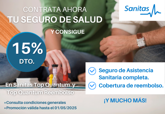 Promo Sanitas 15% dto. hasta 01/05/25