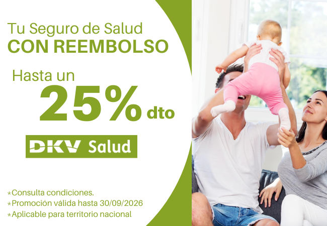 Tu Seguro de Salud con REEMBOLSO hasta un 25% de descuento con DKV