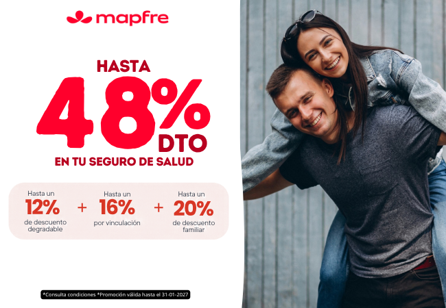 CONTRATA TU SEGURO DE SALUD MAPFRE Y CONSIGUE HASTA UN 48% DE DESCUENTO